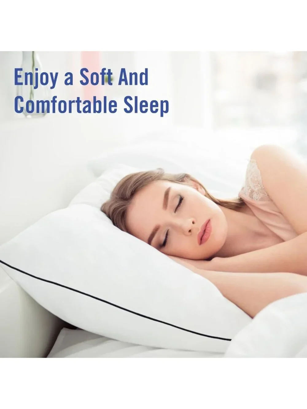 〽️King Size Cooling Bed Pillows 2 Pack Down Alternative Soft Pillows Set of 2